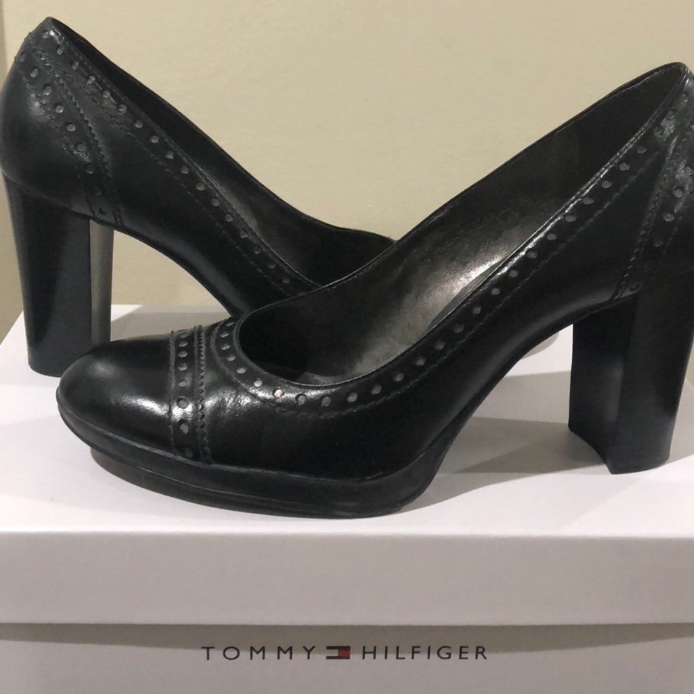Franco Sarto 8.5M block black high heels 👠